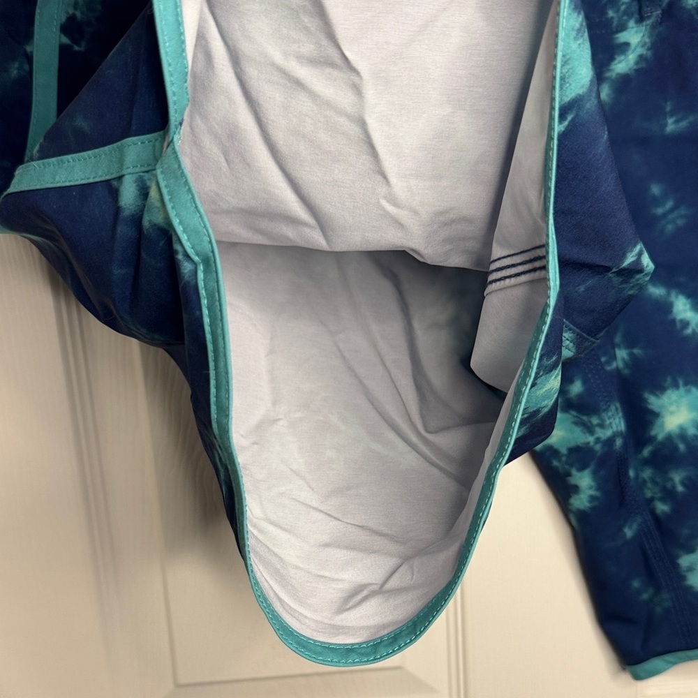 NWOT Jetty Ocean Blue Tie-Dye Men's Board Shorts - Picture 5 of 8